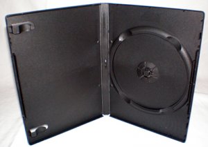 Budget DVD single disc case  BLACK with inlay (Unit of 50 cases)