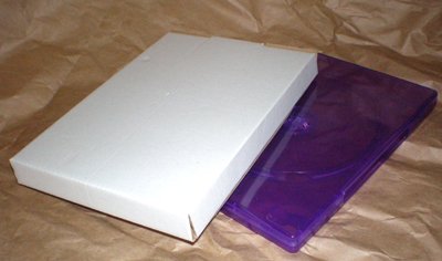 Cardboard Mailing BOX (one-piece cardboard. 10 pieces) for standard  DVD case