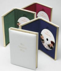 Luxury Wedding SINGLE DVD/CD case. White exterior. Burgundy Interior