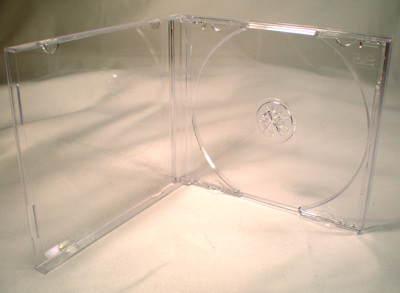 Assembled Jewel Case for CD or DVD.  Clear Case & Clear Tray for  SINGLE disc (Box 50)